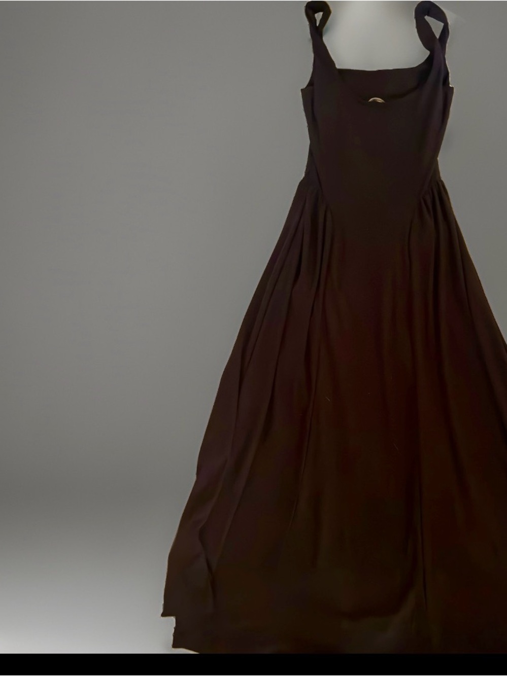 Derek Heart Black Maxi Dress with Square Neckline